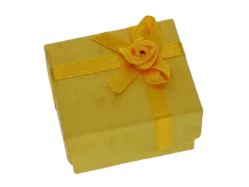 Ring box jewelry box rectangular sunyellow